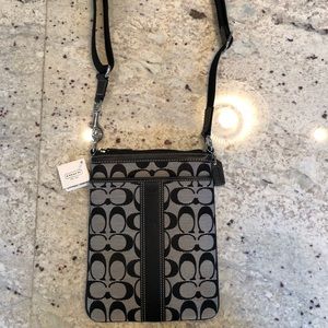Black & Grey Coach Crossbody/Messenger bag